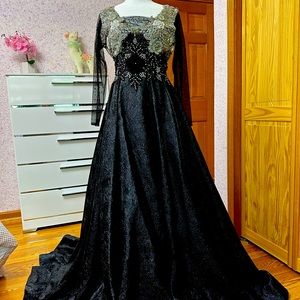 Black long dress new never used